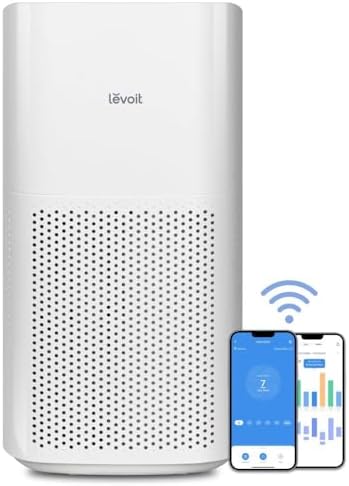 LEVOIT Air Purifiers for Home Large Room Up to 3175 Sq. Ft with Smart WiFi, PM2.5 Monitor, 3-in-1 Filter Captures Particles, Smoke, Pet Allergies, Dust, Alexa Control, Core600S/Core 600S-P, White