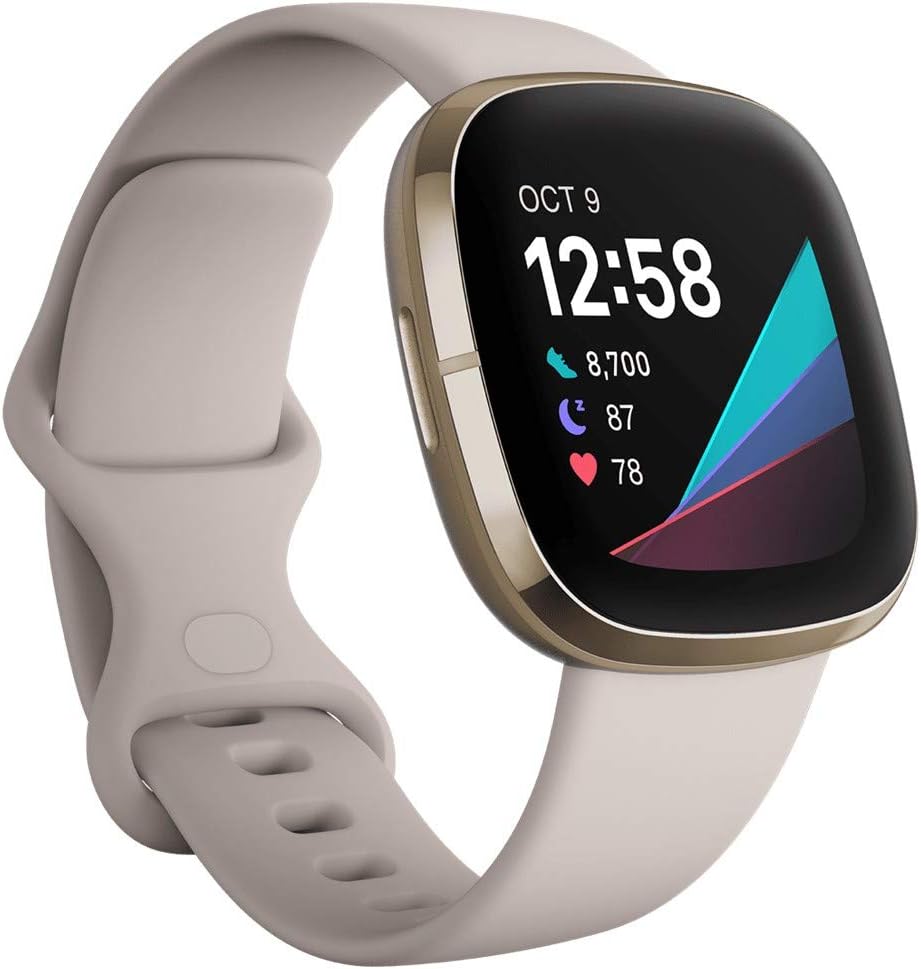 fitbit sense advanced health smartwatch soft gold