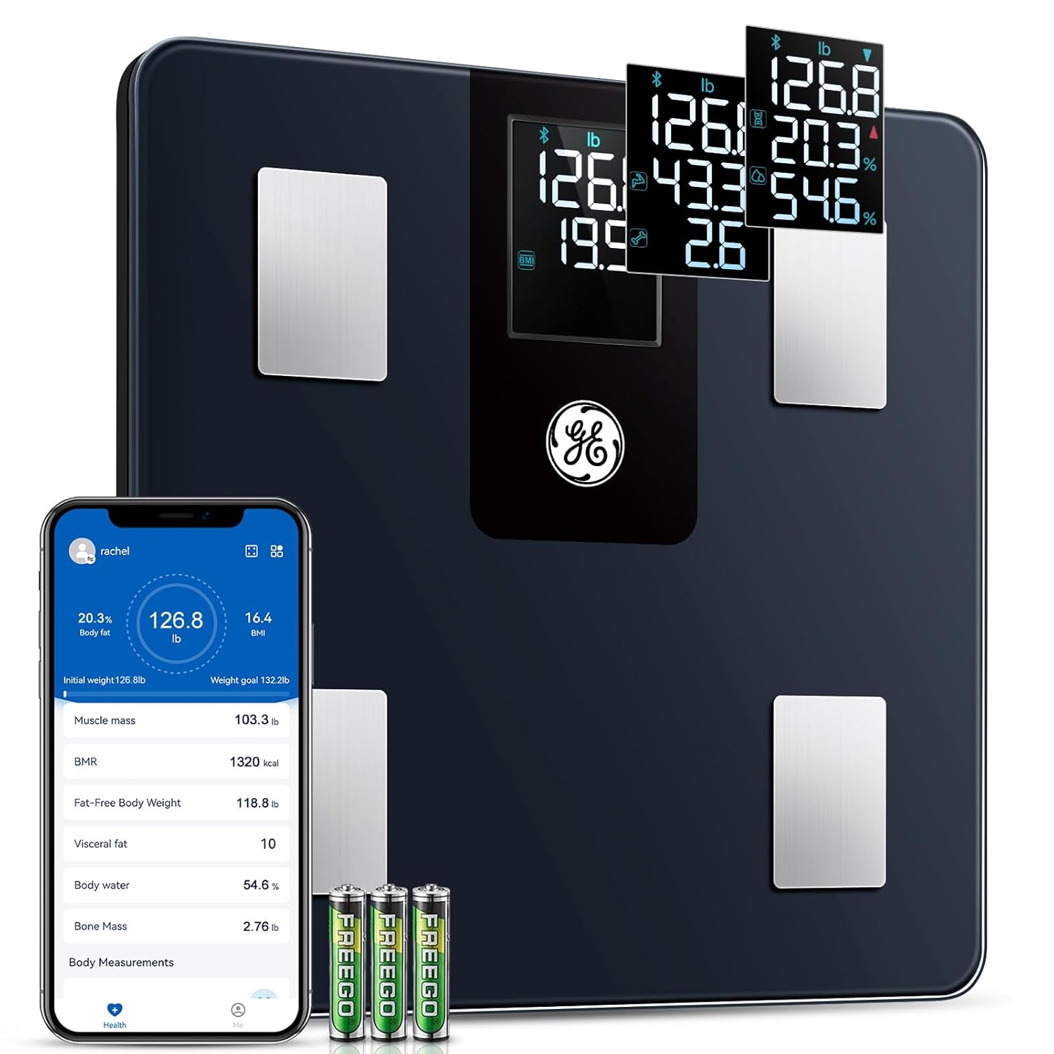 ge smart scale for body weight and fat percentage with