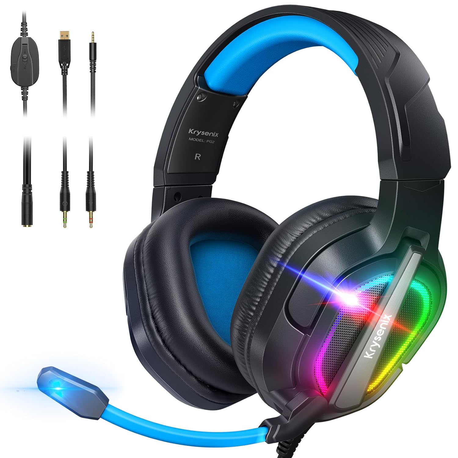 krysenix gaming headset for ps4 ps5 pc mac xbox series