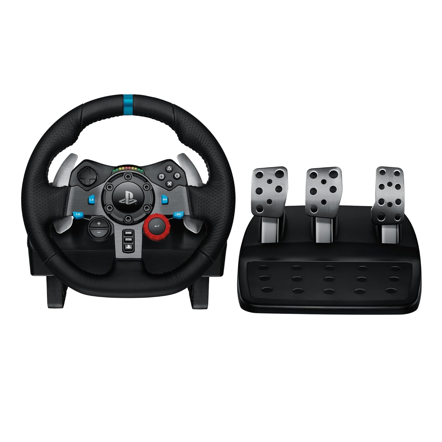 logitech g29 driving force racing wheel and floor pedals