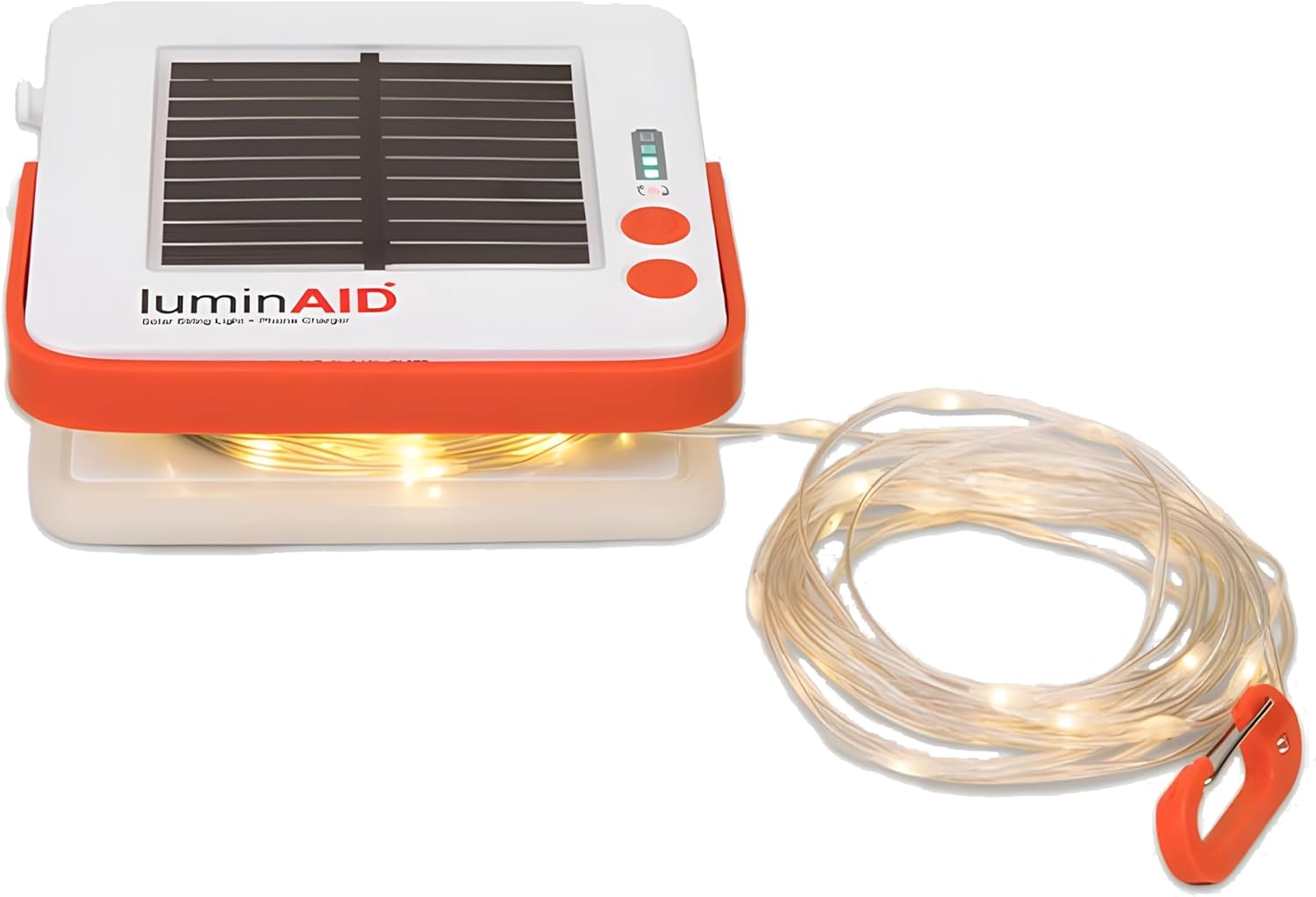 luminaid solar string light with phone charger tent lights