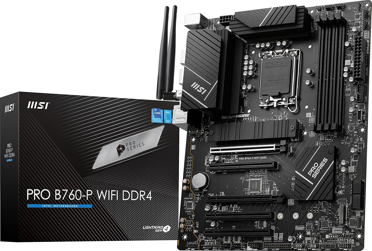 msi pro b760 p wifi ddr4 proseries motherboard supports