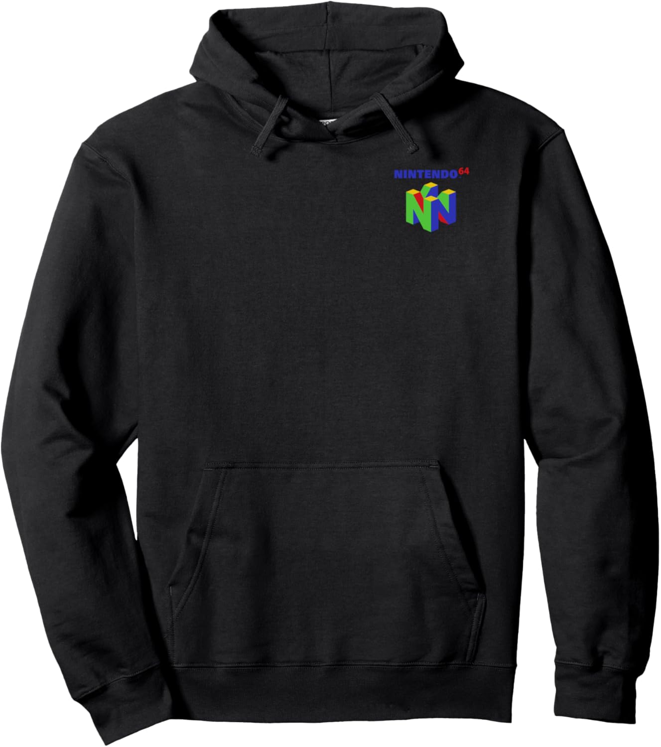 nintendo chest pocket classic n64 logo hoodie pullover.0