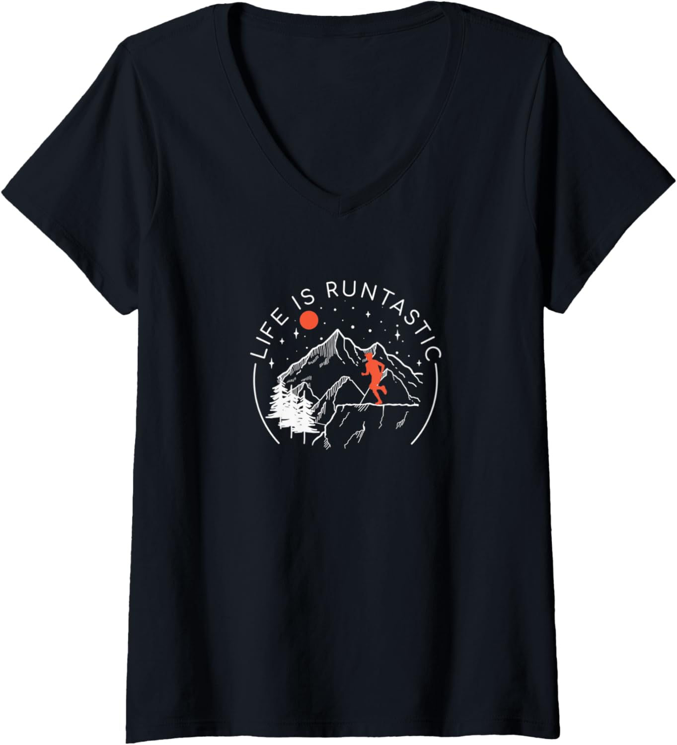 womens life is runtastic trail ultra runner v neck.0