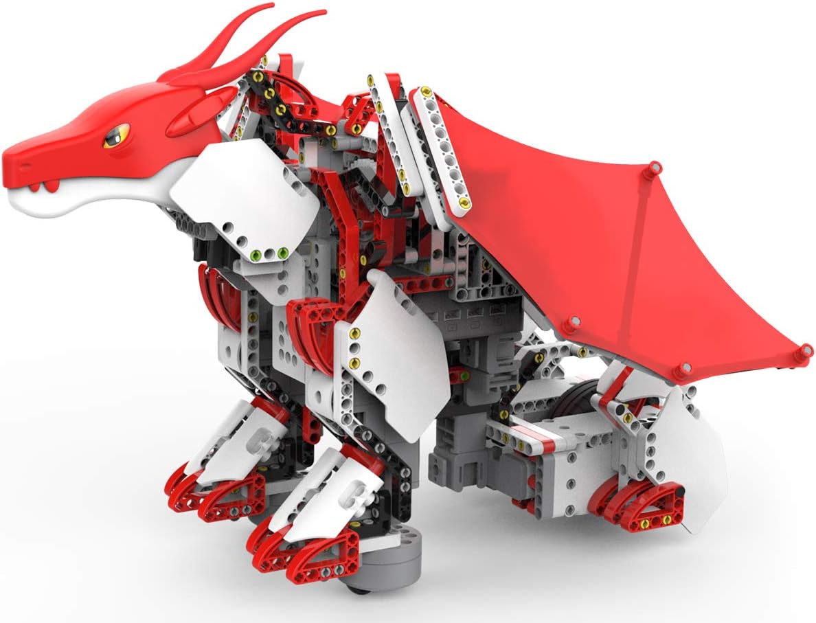 Mythical Series: FireBot Kit/App-Enabled Building & Coding STEM Robot Kit (606 Pcs), Red, Model:JRA0601