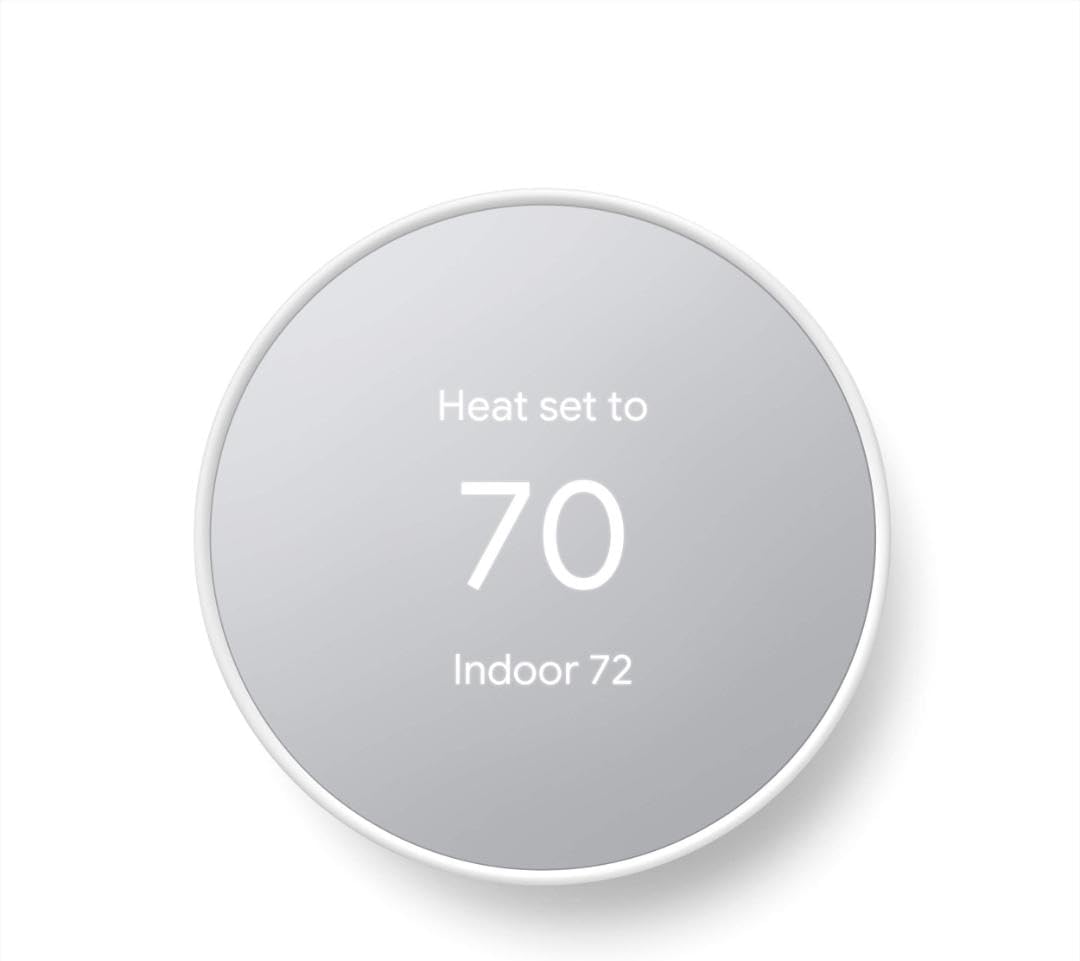 Google Nest Thermostat - Smart Home - Programmable WiFi - Snow
