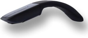 Bluetooth Arc Touch Mouse Slim Portable Wireless Folding Ergonomic Optical Mouse (Bluetooth-Black)
