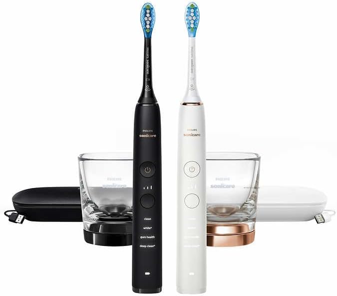 PHILIPS Sonicare Diamond Clean Rechargeable Toothbrush 2-Pack Black