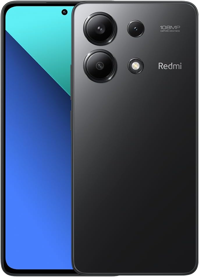 Xiaomi Redmi Note 13 4G LTE (128GB + 6GB) 6.67" 108MP (for Tmobile Mint Tello & Global) Global Bands Unlocked (Midnight Black Global Version)