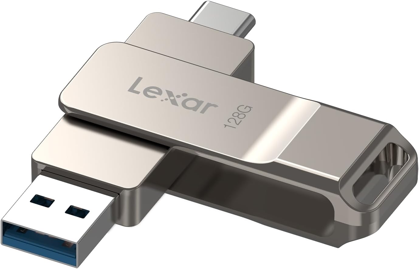 Lexar D40E 128GB USB 3.2 Gen 1 Type-C Flash Drive, Swivel Metal Design