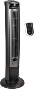 Lasko Oscillating Tower Fan with Remote, 42", Silver T42951