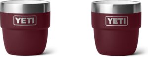 YETI Rambler 4 oz Stackable Cup, Stainless Steel, Vacuum Insulated Coffee Cup, 2 Pack