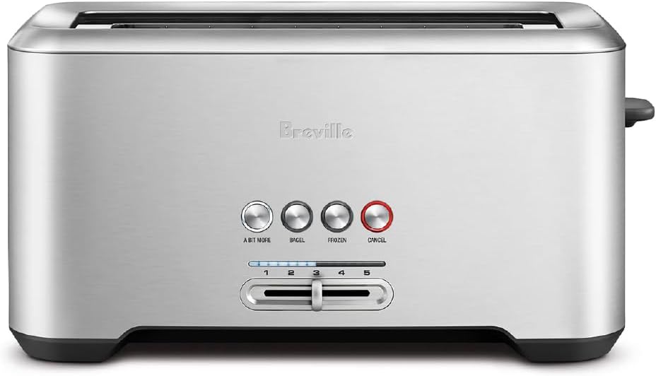 Breville Bit More Toaster 4 Slice BTA730XL, Brushed Stainless Steel