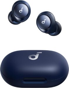 Soundcore by Anker Space A40 Auto-Adjust ANC Wireless Earbuds, 98% Noise Reduction, 50H Playtime, Hi-Res Audio, Comfort Fit, App Control, Wireless Charging (Blue)