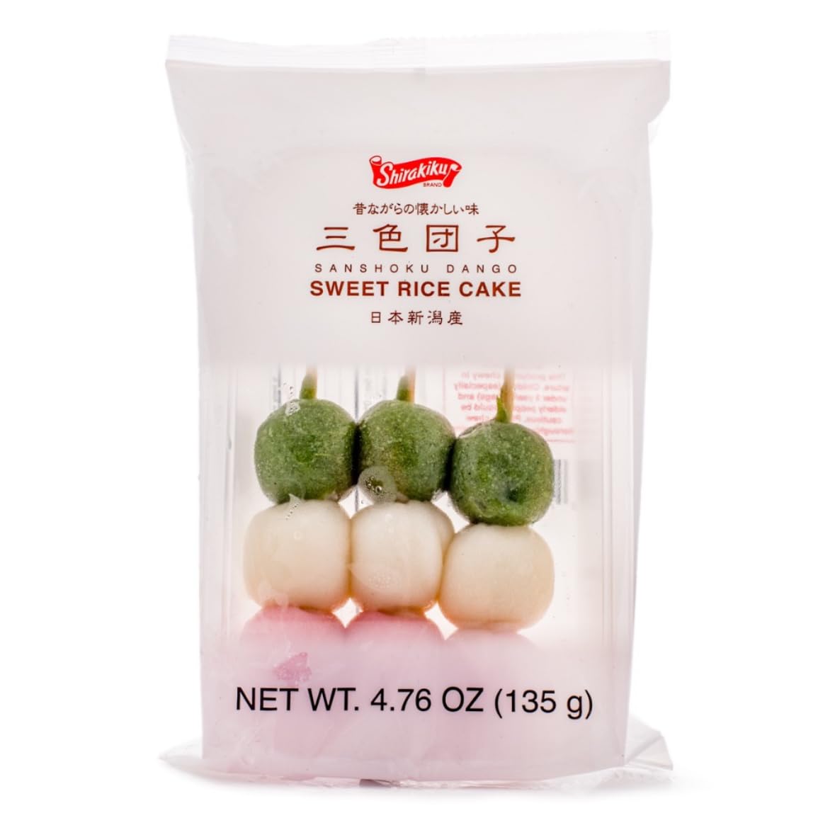 Shirakiku Sweet Rice Cake, Sanshoku Dango, 4.76 oz (135 g)