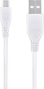 5ft White Micro USB Cable Charger for bq Aquaris E5 Phone Laptop PC