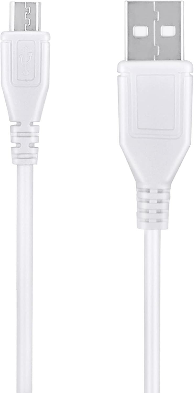 5ft White Micro USB Cable Charger for bq Aquaris E5 Phone Laptop PC