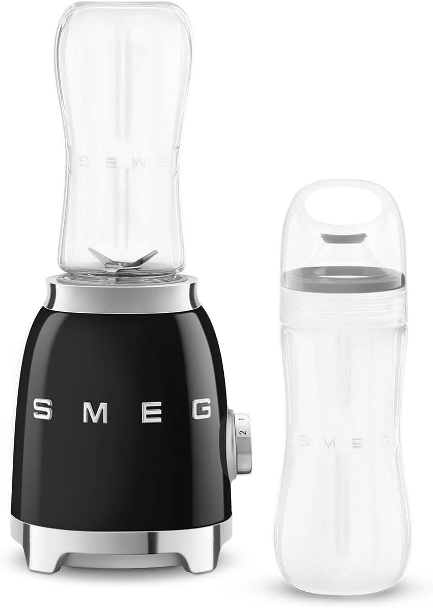 SMEG 50's Retro Personal Blender, Backlit Knob, 2x 600ml BPA-Free Bottles