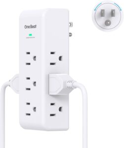 Surge Protector Outlet Extender, 9 AC Multi Plug Wall Expander, 1800J Charger