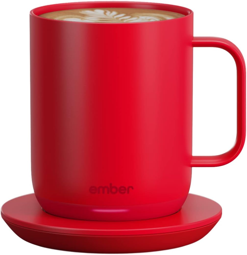 Ember Temperature Control Smart Mug 2, 14 Oz, App-Controlled Heated Coffee Mug, 80 Min Battery, Improved Design, Red