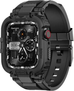 Band for Apple Watch 9/8/7/SE/6/5/4 45mm/44mm, M1 Sport Rugged Case