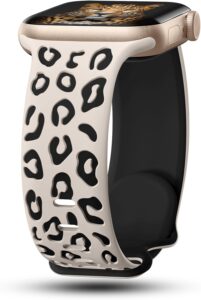 Stylish Leopard Engraved Bands for Apple Watch 40mm-49mm, iWatch Series