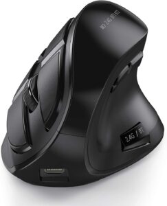 Ergonomic Wireless Vertical Mouse - Rechargeable, Bluetooth 5.0/3.0, USB, Mac/Windows