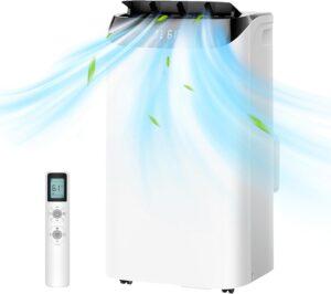 60 chr 12000 BTU Portable Air Conditioners for Room up to 500 sq.ft, 3-IN-1 Quiet Cooling Portable AC Unit with Fan & Dehumidifier Function, 24H Timer Sleep Mode, Remote Control & Windows Kit Included"  

Rewritten:  
"12000 BTU Portable AC for 500 sq.ft, 3-in-1 Cooling, Fan, Dehumidifier, 24H Timer, Remote, Window Kit