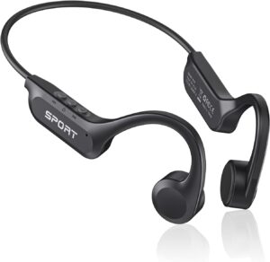 CXK Bone Conduction Headphones Bluetooth 5.3 Open Ear with Mic, 8H Playtime IPX6