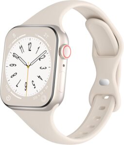Sport Slim Silicone Bands for Apple Watch 38mm 42mm 40mm 44mm 41mm 45mm 46mm 49mm