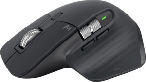 Logitech MX Master 3S Wireless Mouse, Fast Scrolling, Ergo, 8K DPI, Glass Tracking, Quiet Clicks, USB-C, Bluetooth, Graphite