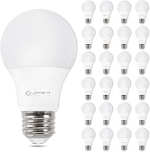 24 Pack A19 LED Bulbs Daylight 5000K, 60W Eq 8.5W 800LM E26 Base