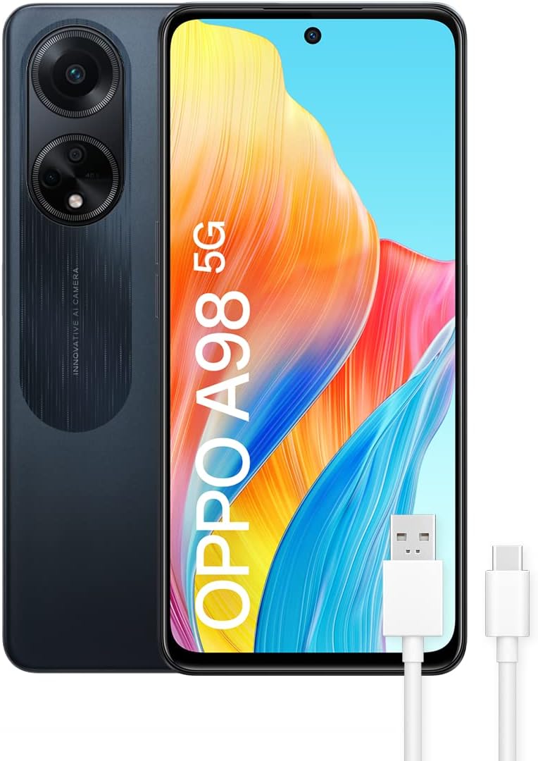 Oppo A98 5G Dual-Sim 256GB+8GB (GSM Unlocked) Cool Black - Intl Version