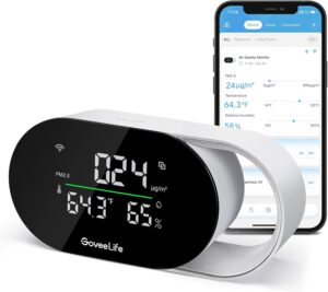 GoveeLife Smart Air Quality Monitor with PM2.5, WiFi, Temp & Humidity Sensor