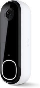 Arlo Video Doorbell 2K | 2nd Gen | Wire-Free/Wired Option, 2-Way Audio, Night Vision, Head to Toe Video View, Integrated Siren | Live Stream | Real Time Notifications |180 Deg Wide View, White