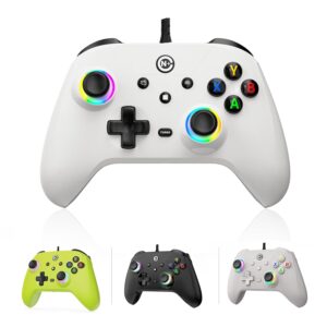 Enhanced Wired PC Game Controller with Hall Trigger, RGB, High Speed Chip