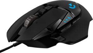 Logitech G502 HERO Wired Gaming Mouse, 25K Sensor, 25600 DPI, RGB, Adjustable Weights