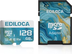128GB Micro SD Card, SD Adapter, 100MB/s Read, UHS-I TF Card, 4K Video, Smartphone, Dash Cam, Camera, Drone, C10, U3, V30, A1