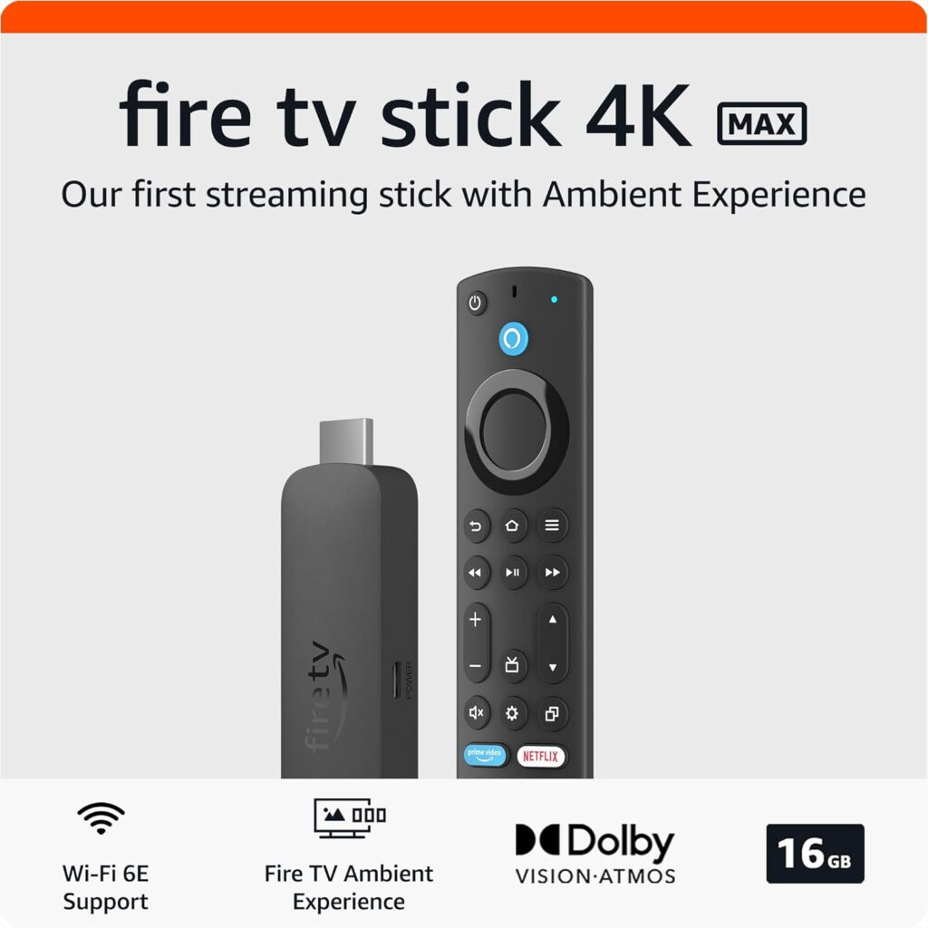 Like-New Amazon Fire TV Stick 4K Max, AI Search, Wi-Fi 6E, Free Live TV