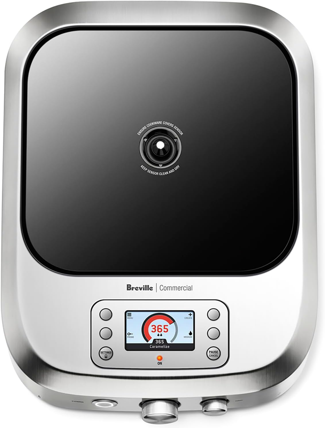 Breville Commercial CMC850BSS Control Freak Precise Temperature Controlled Induction Cooktop, Brushed Stainless Steel