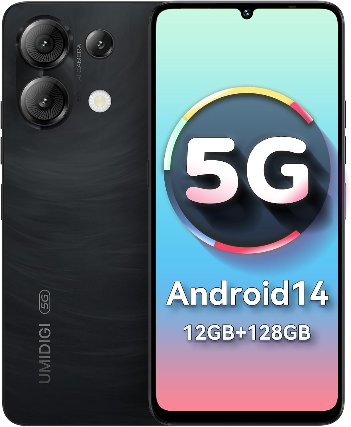 UMIDIGI G9 5G Unlocked Android 14 Phone, 12GB RAM, 128GB/1TB, 6.75" HD+, 50MP Camera, 5000mAh