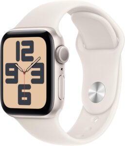 Apple Watch SE (2nd Gen) [GPS 40mm] Starlight Aluminum Case, Starlight Sport Band