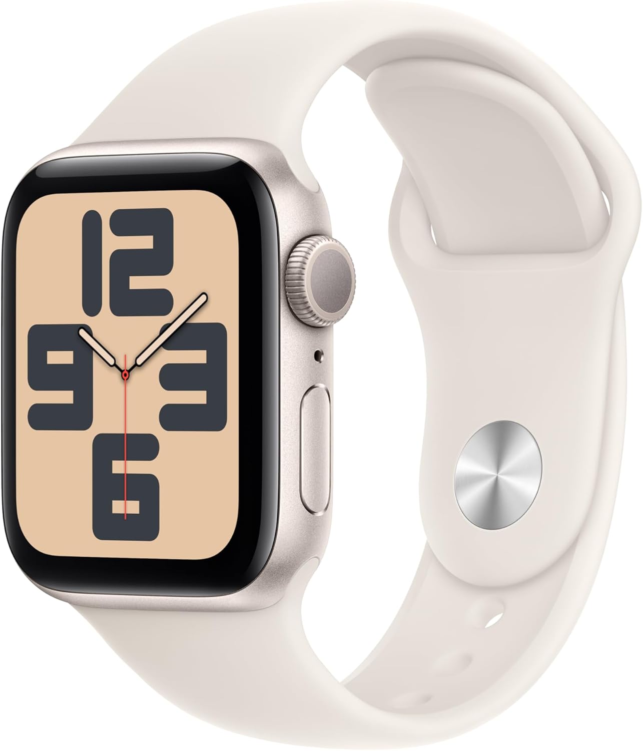 Apple Watch SE (2nd Gen) [GPS 40mm] Starlight Aluminum Case, Starlight Sport Band