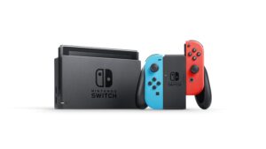 Nintendo Switch with Neon Blue and Neon Red Joy-Con V2 (Renewed Premium)