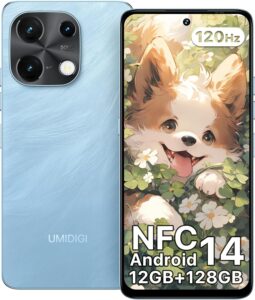 UMIDIGI Note 100 Unlocked Android Phone, 12GB+128GB, 6.8" HD+ 120Hz, 50MP, 5000mAh