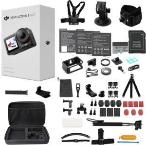 DJI Osmo Action 5 Pro Combo: 58-Piece Kit, 2 Batteries, 64GB Card, 4K/120fps