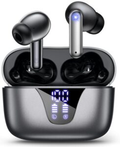 ZIUTY Wireless Earbuds 2025, 50Hrs Playtime, Deep Bass, Power Display Case, IPX5, Mic