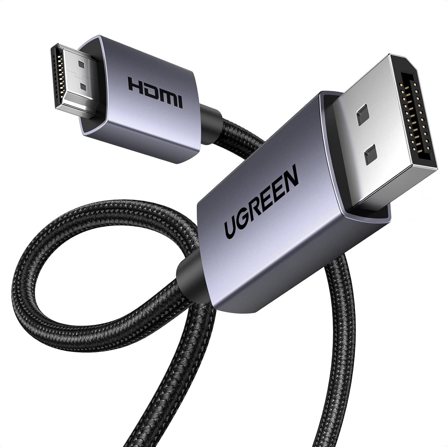 UGREEN 4K DisplayPort to HDMI Cable 1080P@120Hz, DP 1.2 to HDMI 1.4