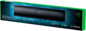 Razer Ergonomic Wrist Rest Pro - Cooling Gel, Anti-Slip, Angled, Black